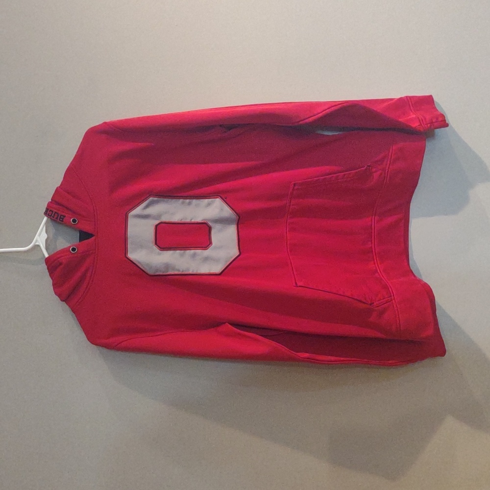Scarlet & Gray Authentic Apparel mens medium block‎ "O" red hoodie